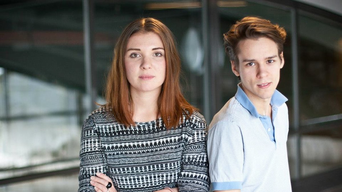 Magda Rasmusson och Lorentz Tovatt, båda språkrör för Grön Ungdom